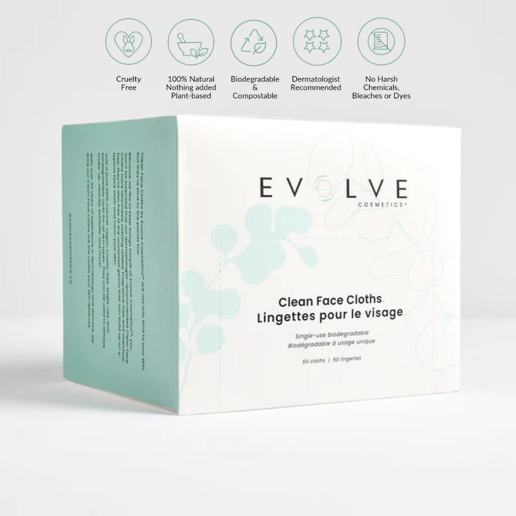 Evolve Cosmetics™ Clean Face Cloths